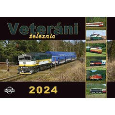 CORONA12 Nástěnný kalendář 2024 Veteráni železnic