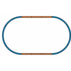 pi55365 Rozšiřující kolejový set s podložím A + 4 rovné (H0)