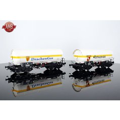 PU36536 Set cisternových vozů DB Westfalegas 525 846 a Drachengas 559 166 (H0)