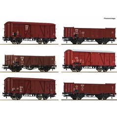 ro6600098 Set šesti nákladních vozů OPW ČSD, BDŽ, CFR, DR, PKP, MAV (H0)