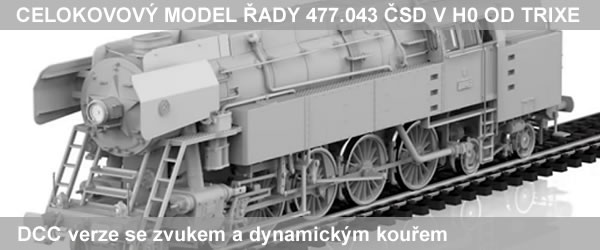 Lokomotiva 477.043 ČSD v H0 od firmy TRIX