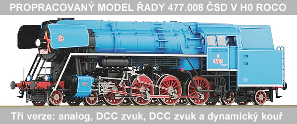 Lokomotiva 477.008 ČSD v H0 od firmy ROCO